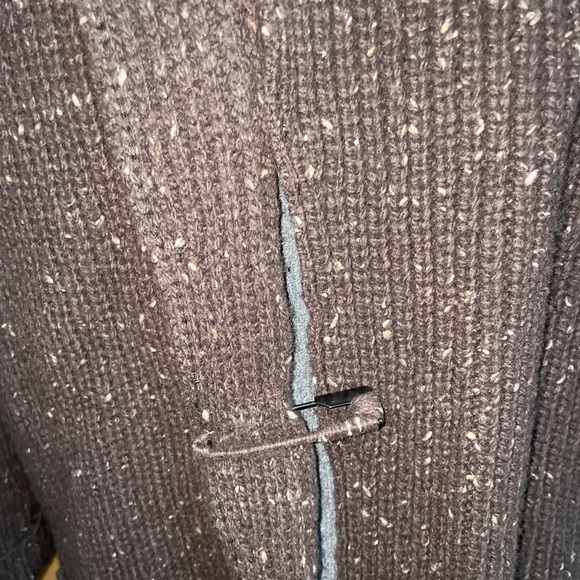 J. Jill Medium M Brown Sweater Jacket Cozy Warm Safety Pin Closure - Picture 4 of 6